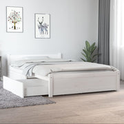 Estrutura de cama c/ gavetas 120x190cm pequena casal branco