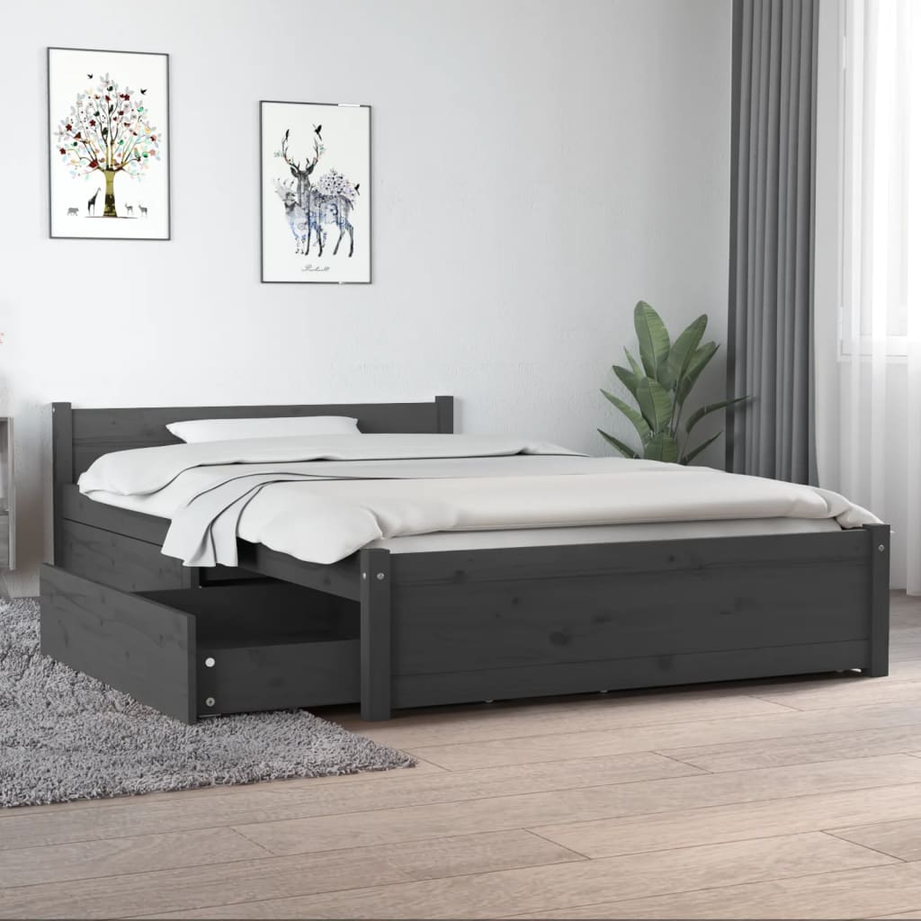 Estrutura de cama c/ gavetas 120x190cm pequena casal branco