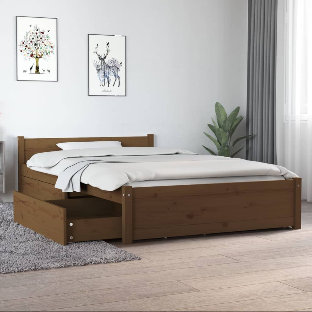 Estrutura de cama c/ gavetas 120x190cm pequena casal branco