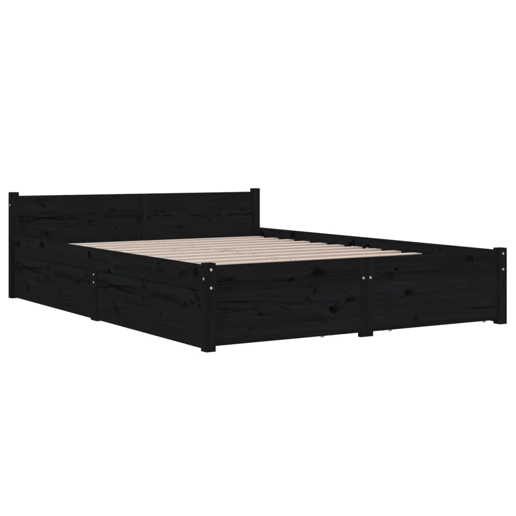 Estrutura de cama com gavetas 135x190 cm casal branco