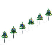 Árvores de Natal de caminho 6 pcs 45 cm PVC luzes LED multicor