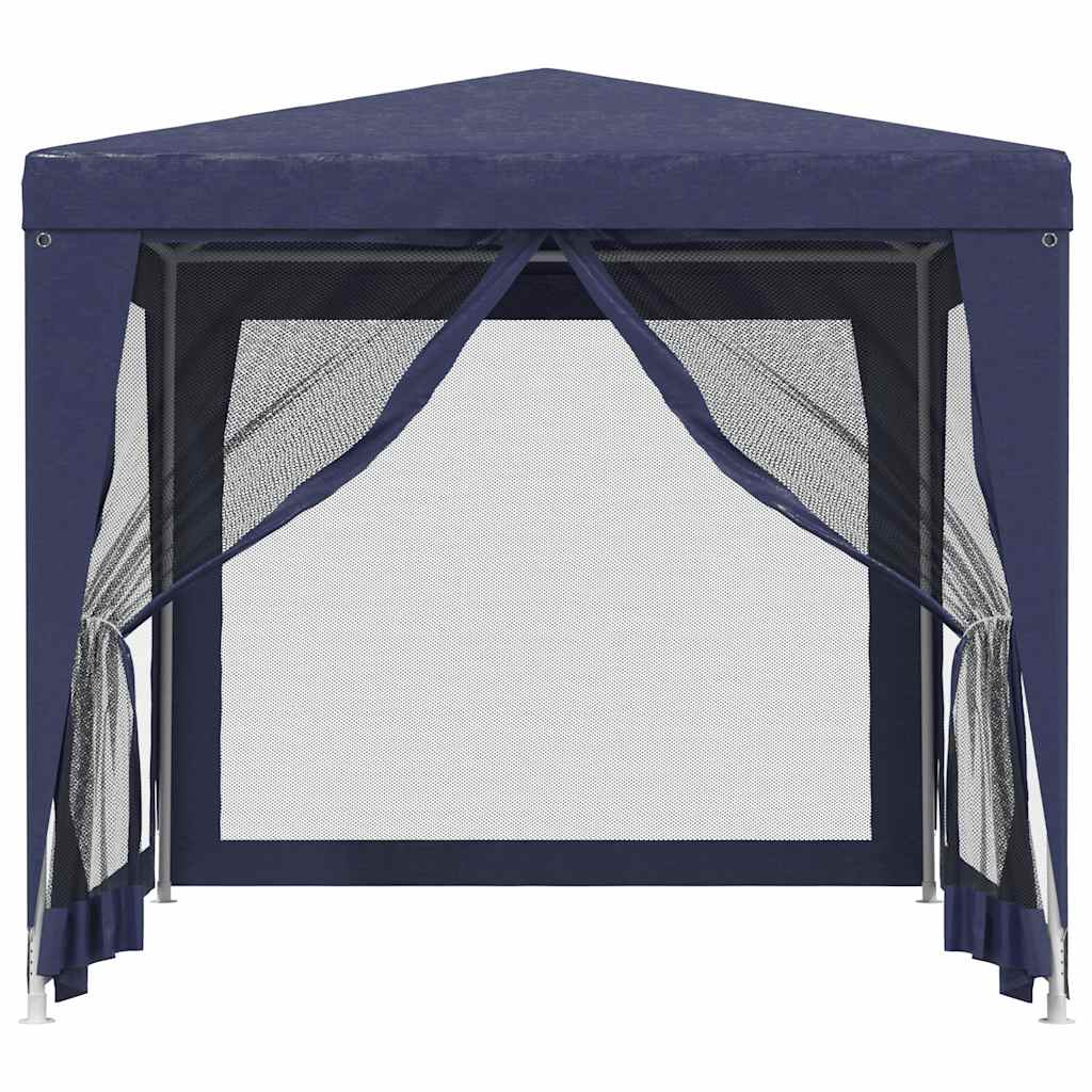 Tenda festas c/ 4 paredes laterais em rede 2,5x2,5 m PEAD azul