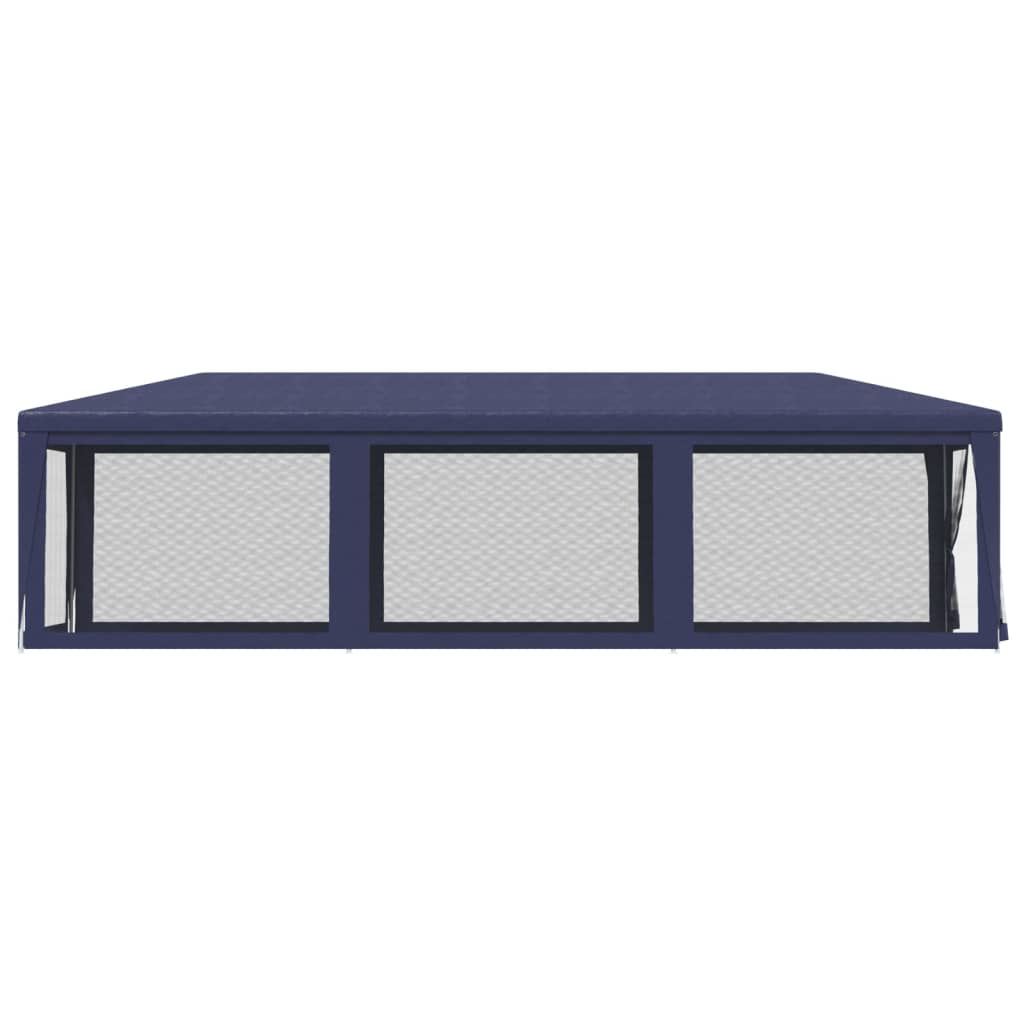 Tenda para festas c/ 8 paredes laterais em rede 3x9 m PEAD azul
