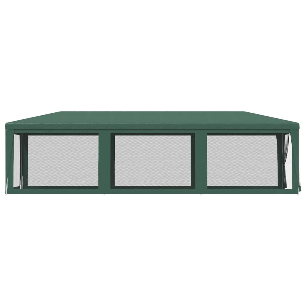 Tenda p/ festas c/ 8 paredes laterais em rede 3x9 m PEAD verde