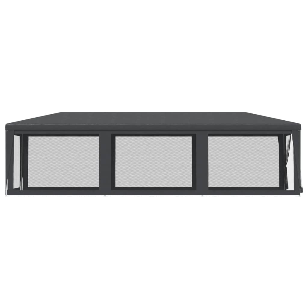 Tenda festas c/ 8 paredes laterais em rede 3x9 m PEAD antracite