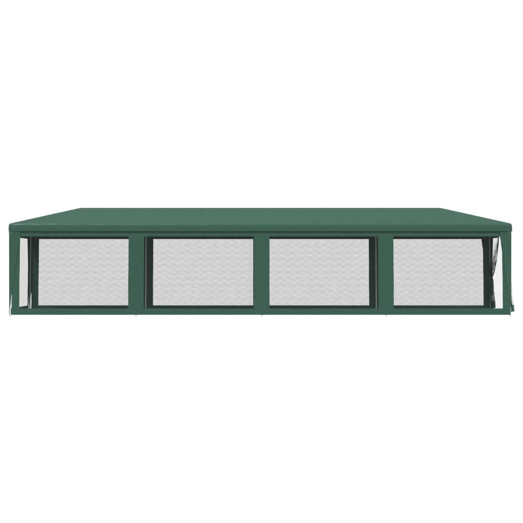 Tenda p/ festas c/10 paredes laterais em rede 3x12 m PEAD verde