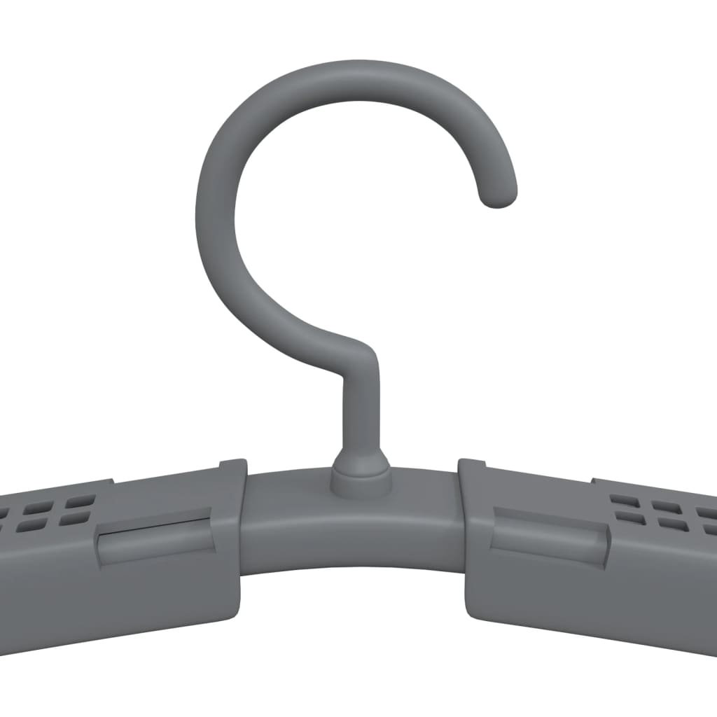 Cabides extensíveis 10 pcs cinzento
