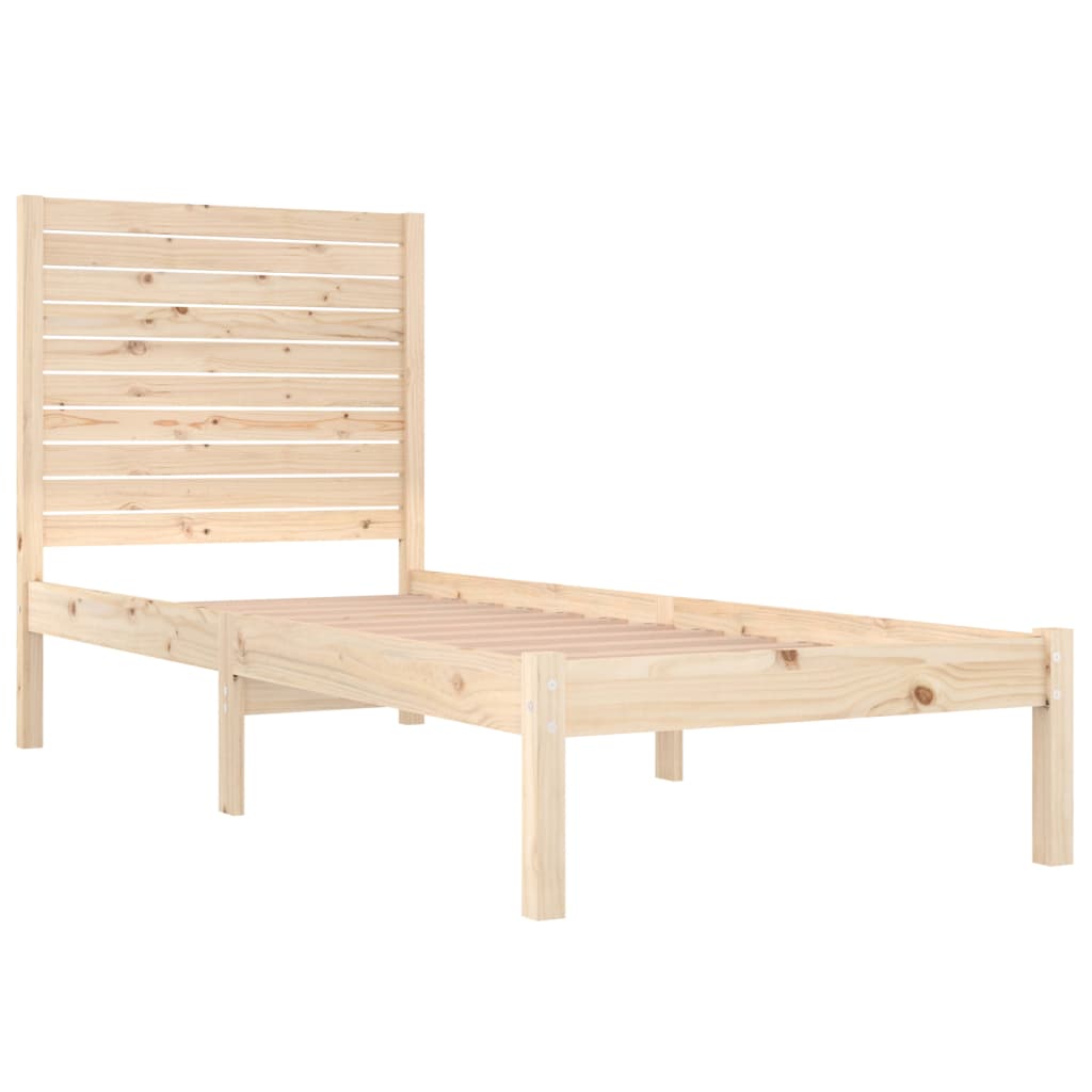 Estrutura cama pequena solteiro 75x190 cm madeira maciça branco