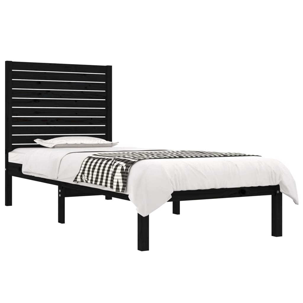 Estrutura cama pequena solteiro 75x190 cm madeira maciça branco