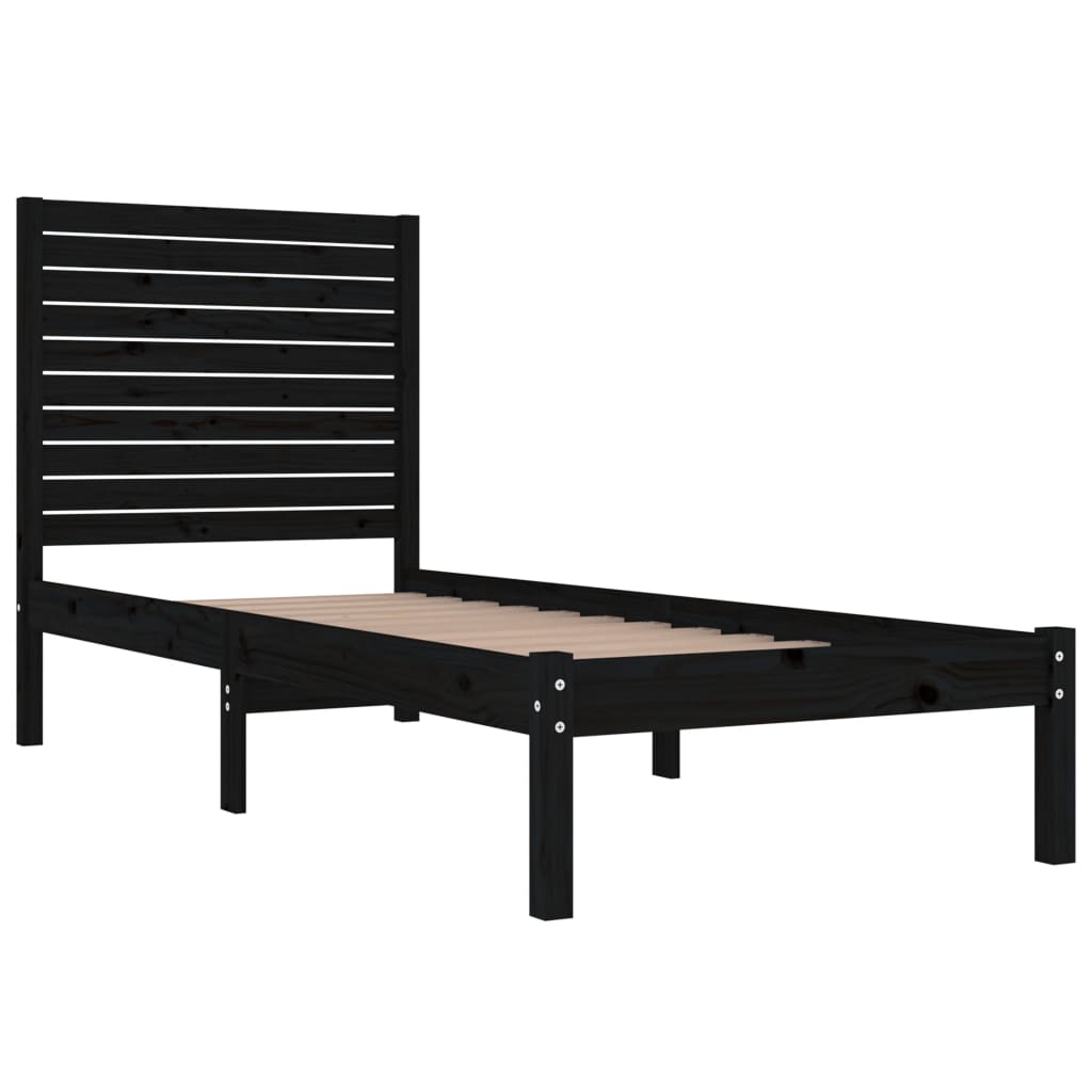Estrutura cama pequena solteiro 75x190 cm madeira maciça branco