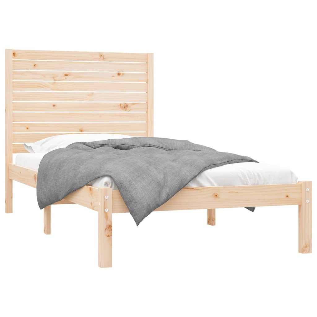 Estrutura de cama 90x200 cm madeira maciça branco