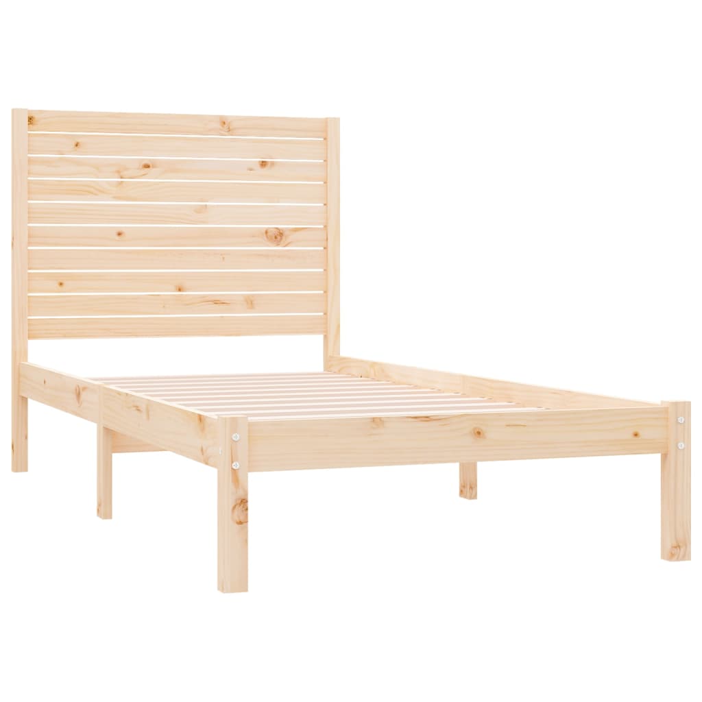 Estrutura de cama 90x200 cm madeira maciça branco