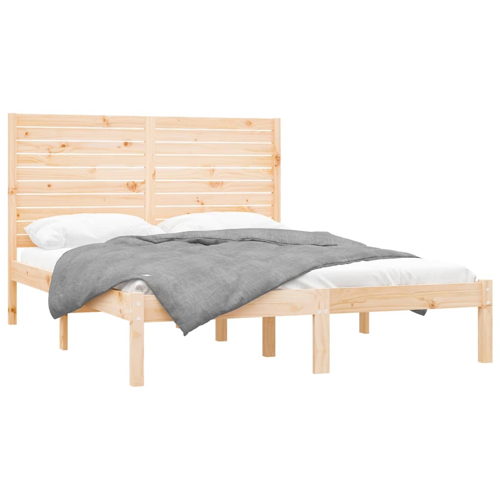 Estrutura de cama 120x200 cm madeira maciça branco