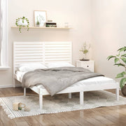 Estrutura de cama 140x200 cm madeira maciça branco