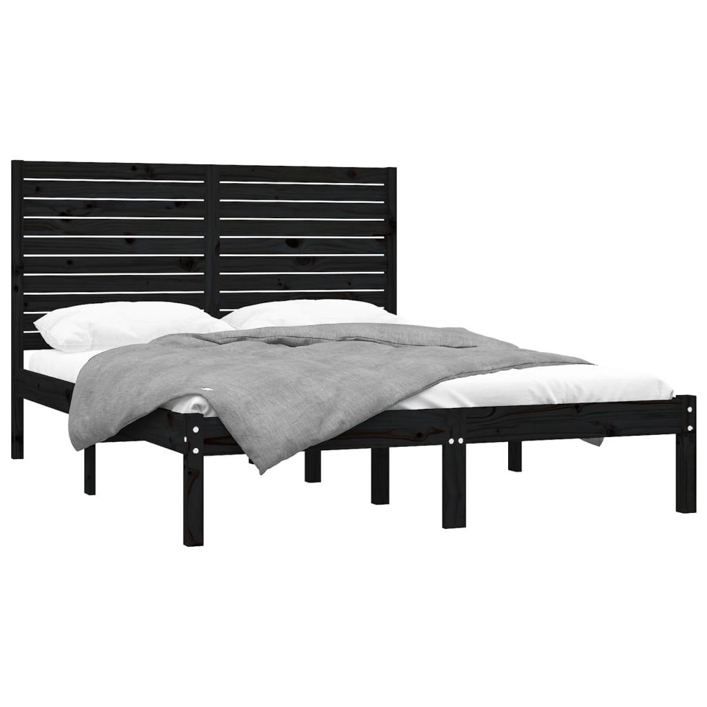 Estrutura de cama king 150x200 cm madeira maciça