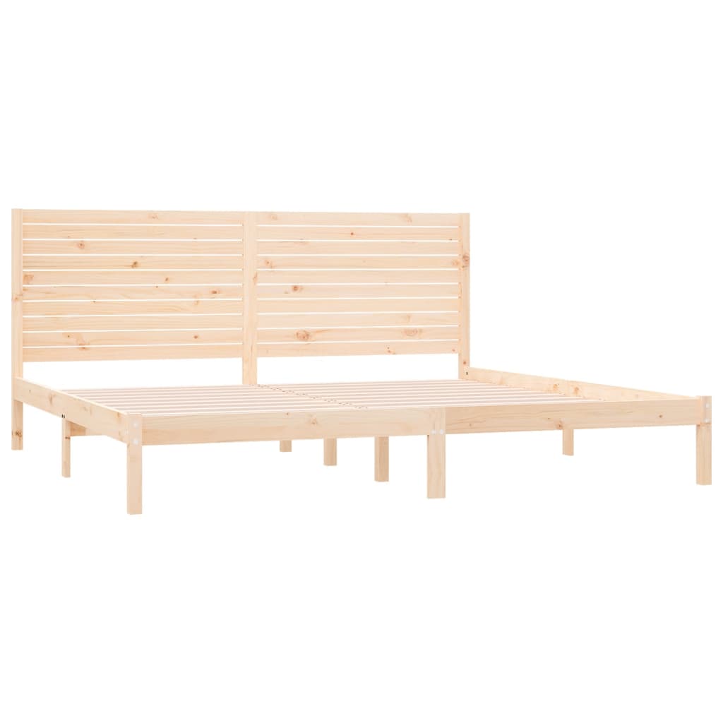 Estrutura de cama 200x200 cm madeira maciça branco