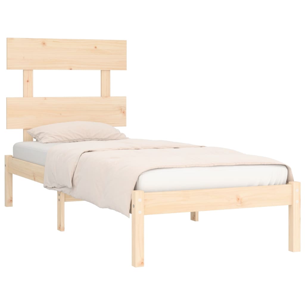 Estrutura cama pequena solteiro 75x190 cm madeira maciça