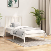 Estrutura de cama 100x200 cm pinho maciço branco