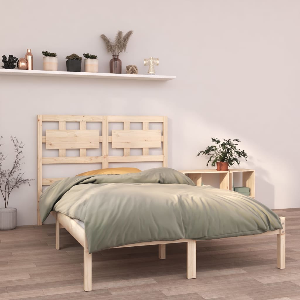 Estrutura cama pequena casal 120x190 cm pinho maciço branco