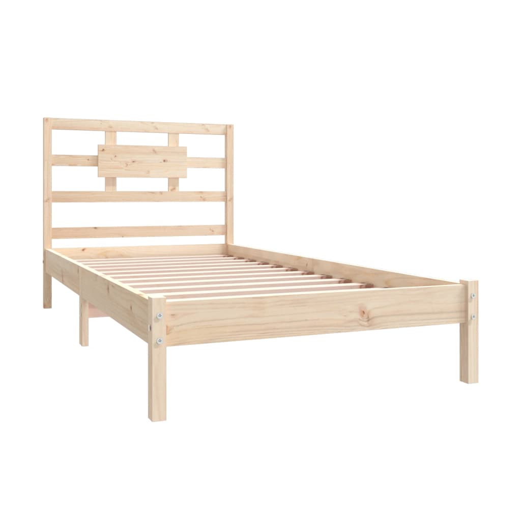 Estrutura de cama 90x200 cm madeira maciça branco
