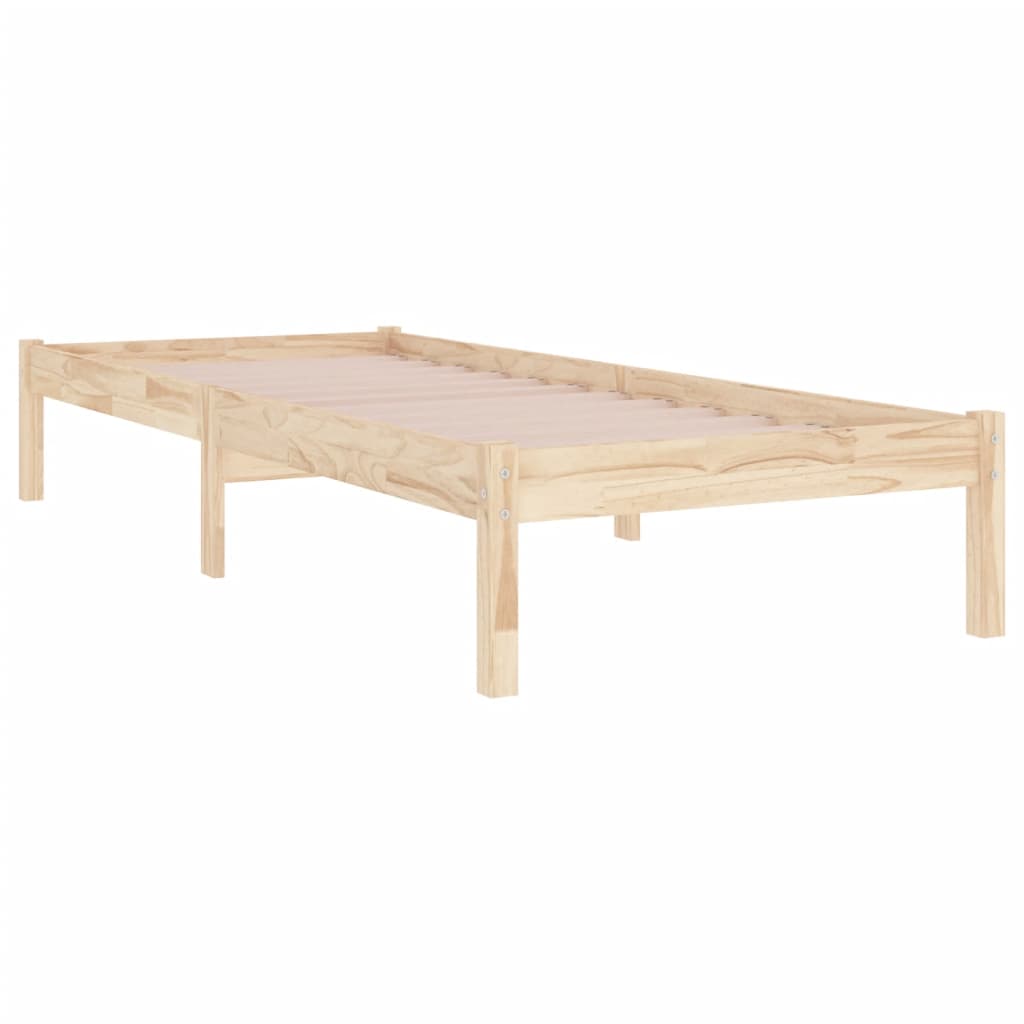 Estrutura de cama 90x200 cm madeira maciça branco