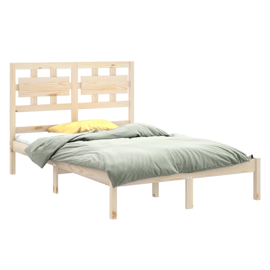 Estrutura de cama 120x200 cm madeira maciça branco