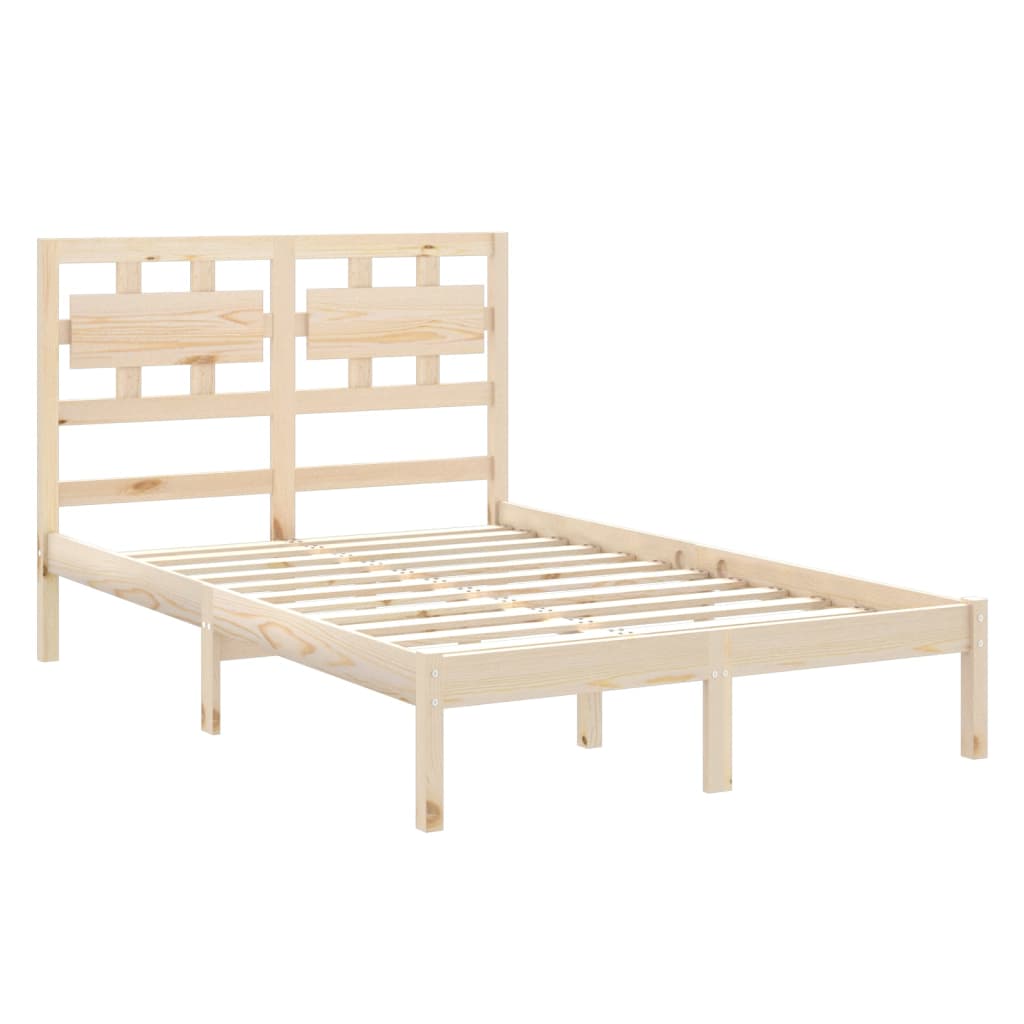 Estrutura de cama 120x200 cm madeira maciça branco