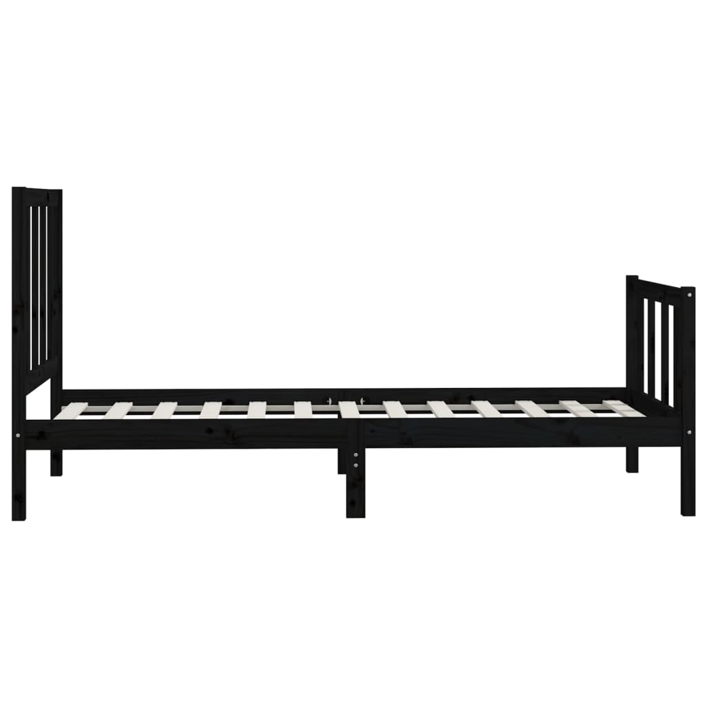 Estrutura de cama 100x200 cm madeira maciça branco