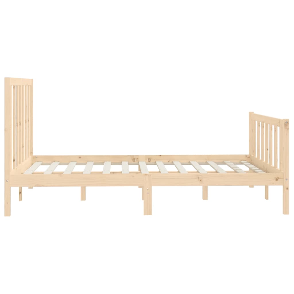 Estrutura de cama 160x200 cm madeira maciça branco