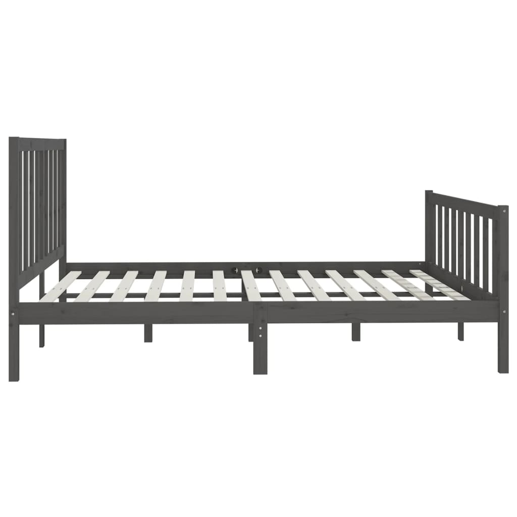Estrutura de cama 200x200 cm madeira maciça branco