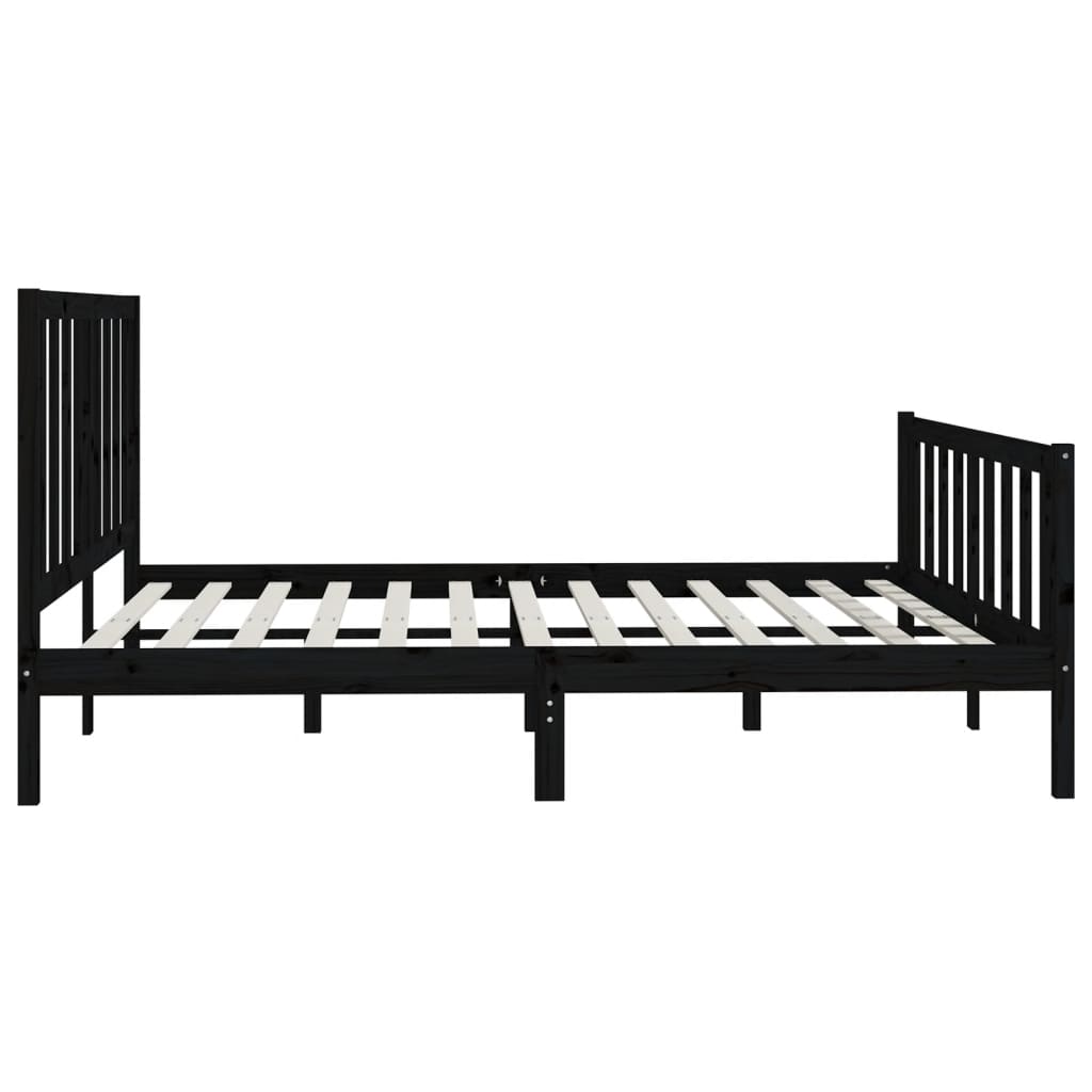 Estrutura de cama 200x200 cm madeira maciça branco