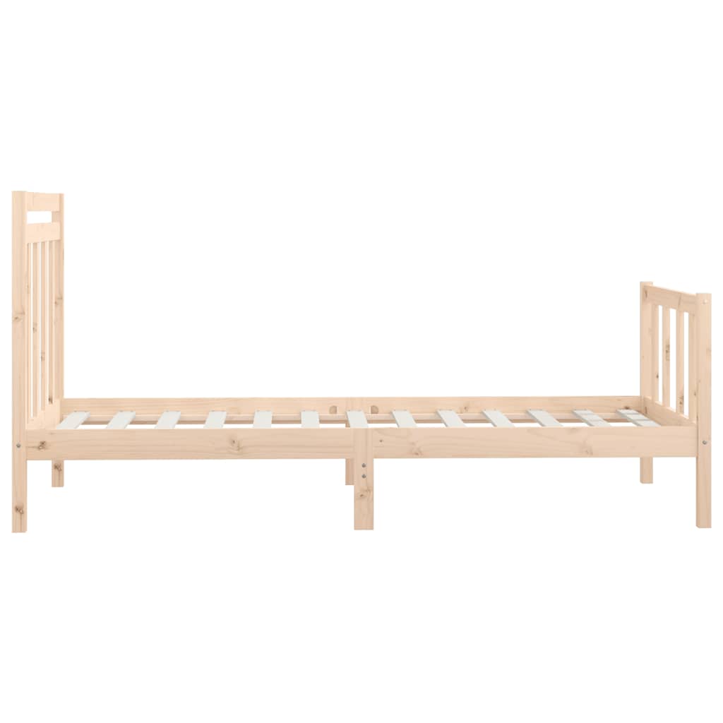 Estrutura de cama 100x200 cm pinho maciço branco