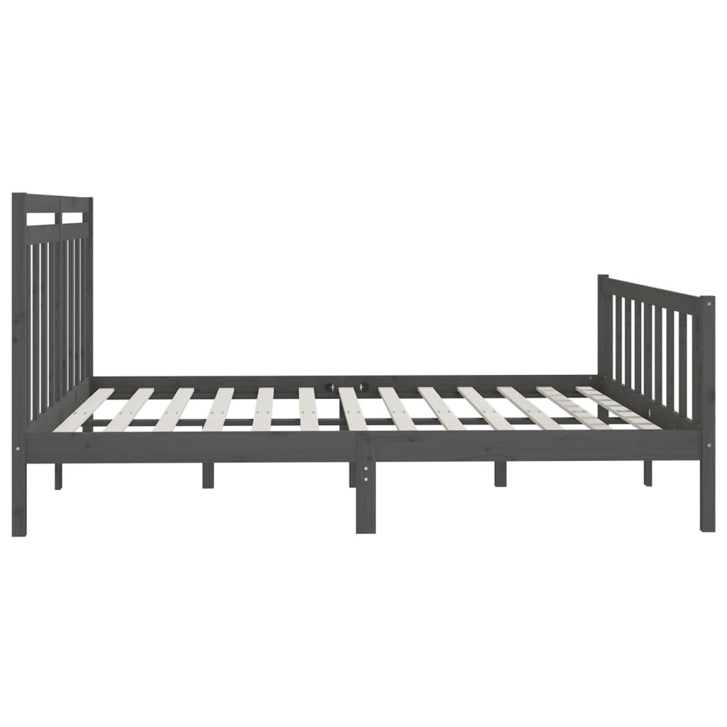 Estrutura de cama 200x200 cm madeira de pinho maciça branco
