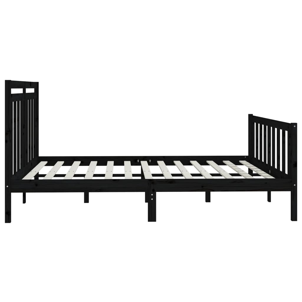 Estrutura de cama 200x200 cm madeira de pinho maciça branco