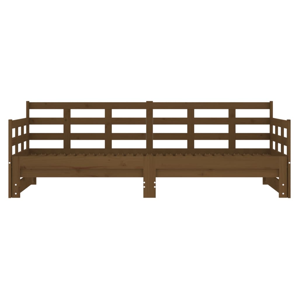 Estrutura sofá-cama de puxar pinho maciço branco 2x(90x190) cm