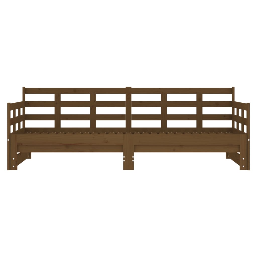 Estrutura sofá-cama de puxar pinho maciço branco 2x(90x190) cm