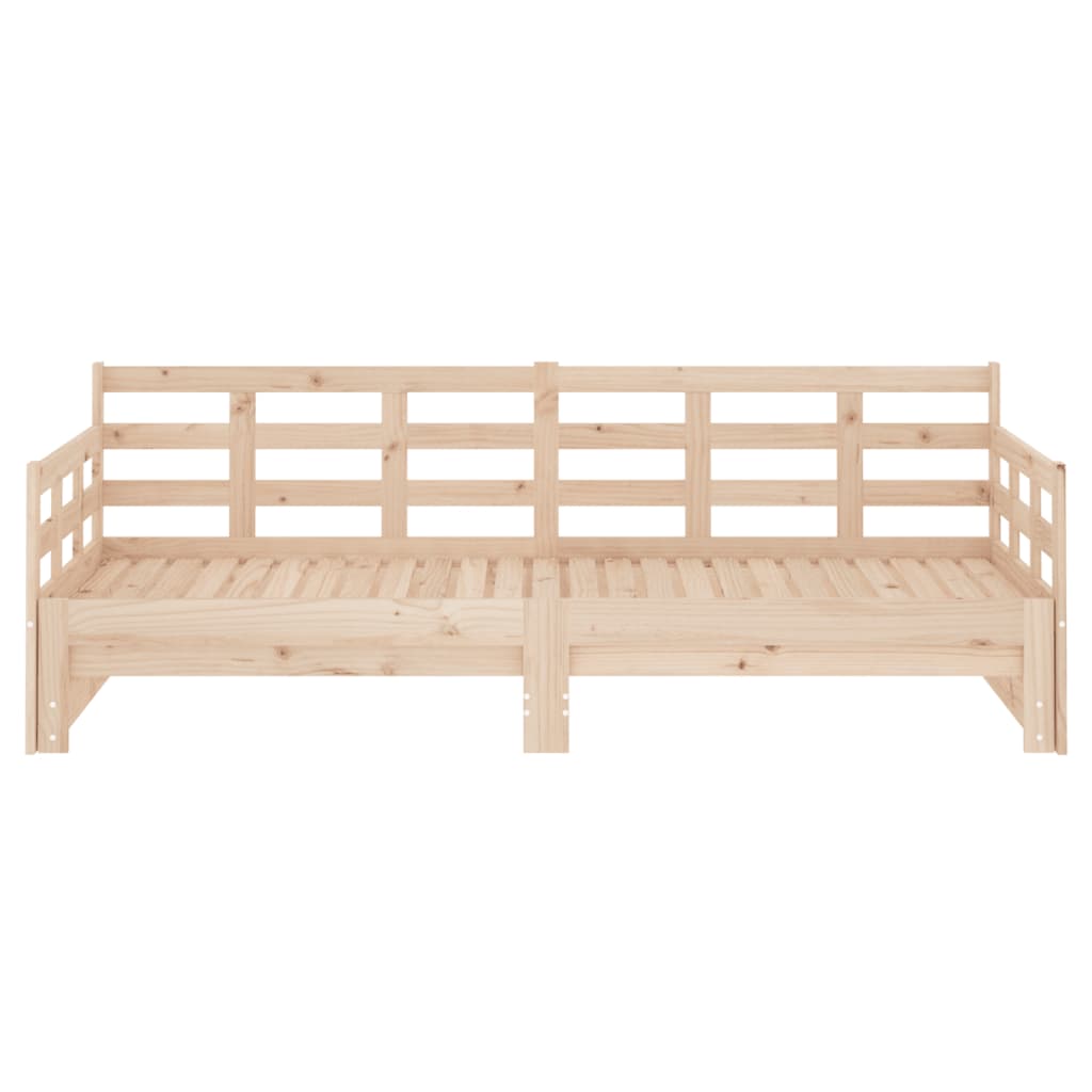 Estrutura sofá-cama de puxar pinho maciço branco 2x(90x190) cm