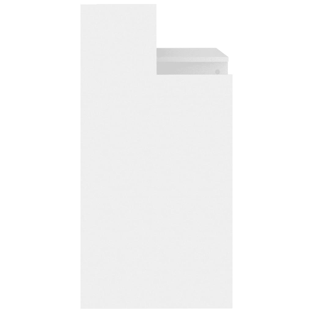 Secretária c/ LED 97x45x90cm derivados madeira branco brilhante