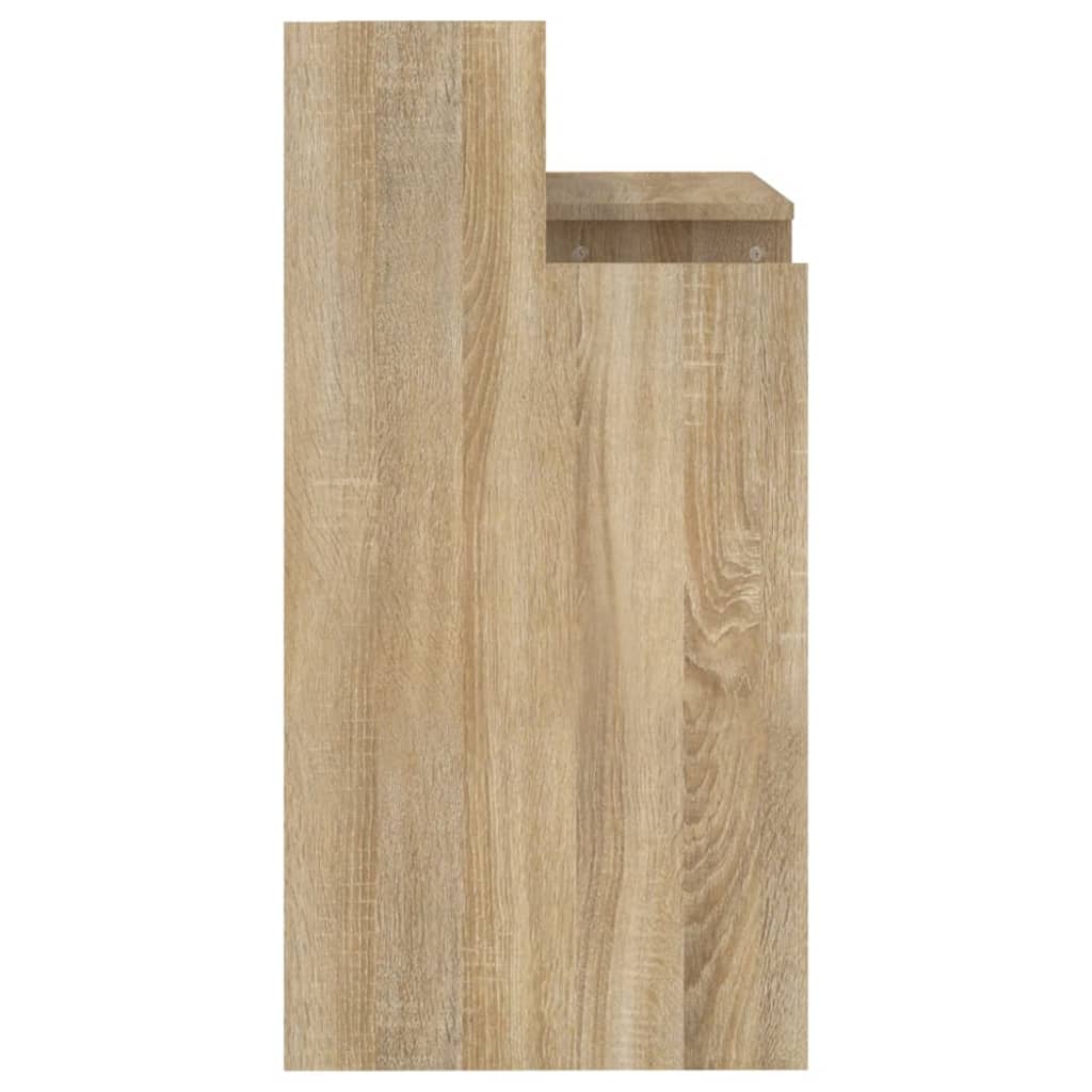 Secretária c/ LED 97x45x90cm derivados madeira branco brilhante