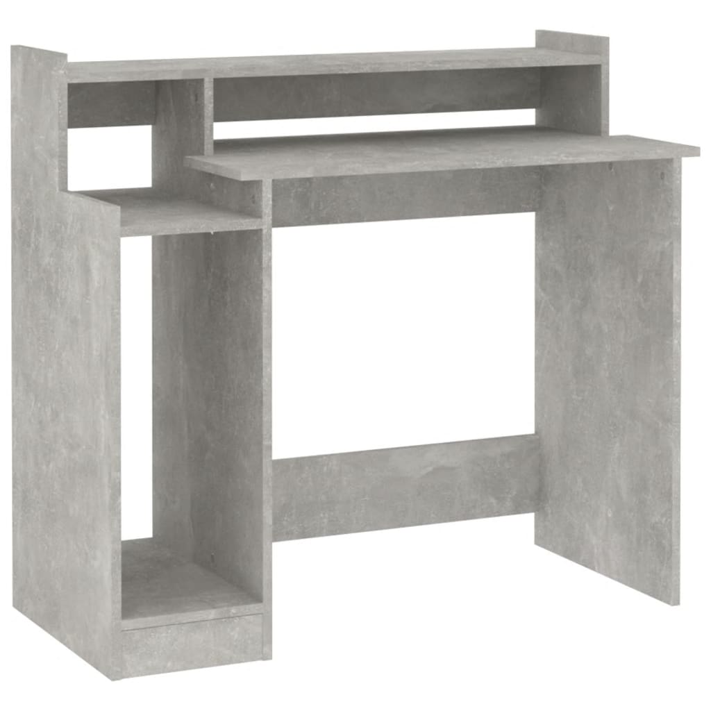 Secretária c/ LED 97x45x90cm derivados madeira branco brilhante
