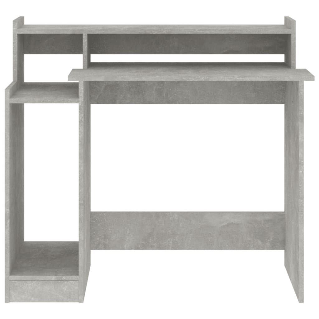 Secretária c/ LED 97x45x90cm derivados madeira branco brilhante
