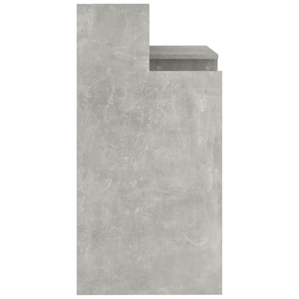 Secretária c/ LED 97x45x90cm derivados madeira branco brilhante