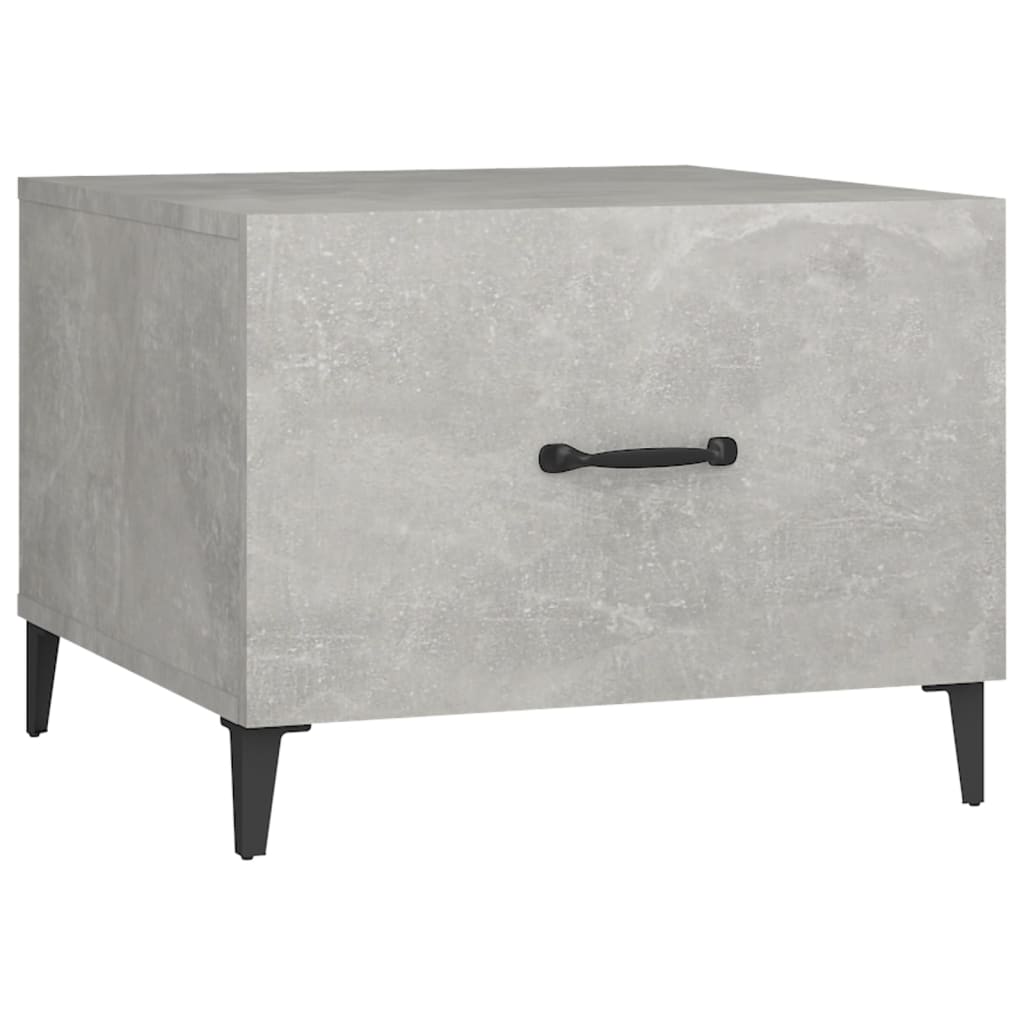 Mesa de centro com pernas de metal 2 pcs 50x50x40 cm branco