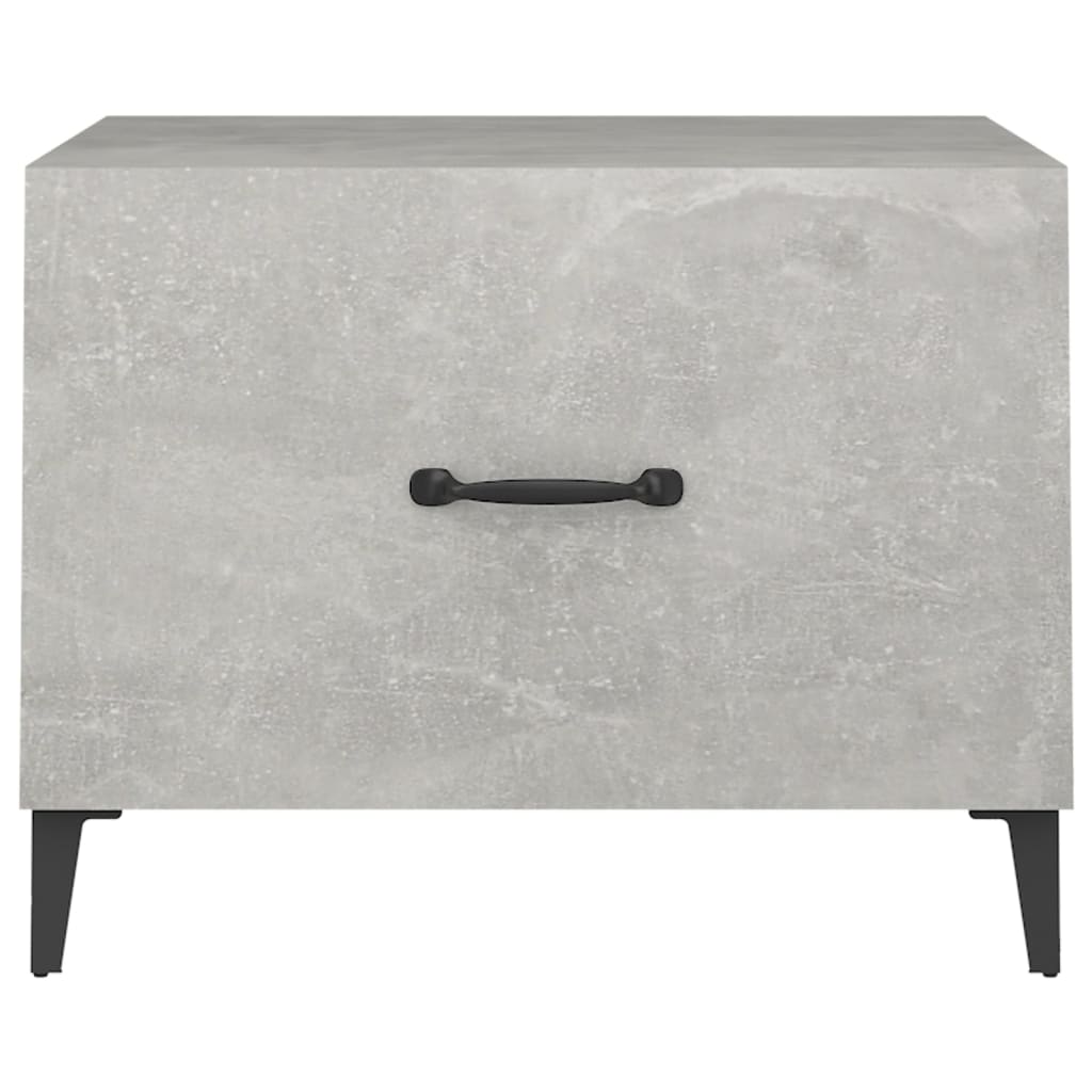 Mesa de centro com pernas de metal 2 pcs 50x50x40 cm branco