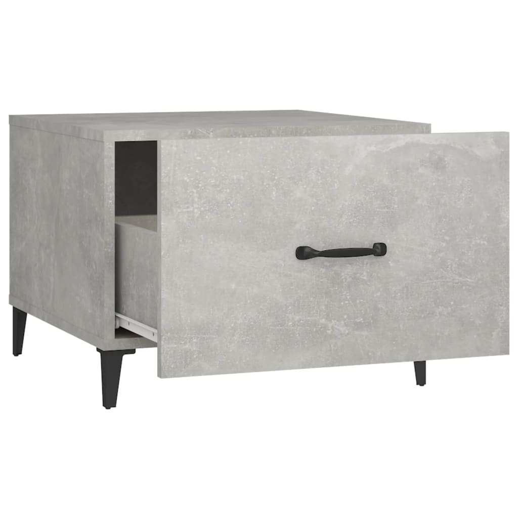 Mesa de centro com pernas de metal 2 pcs 50x50x40 cm branco