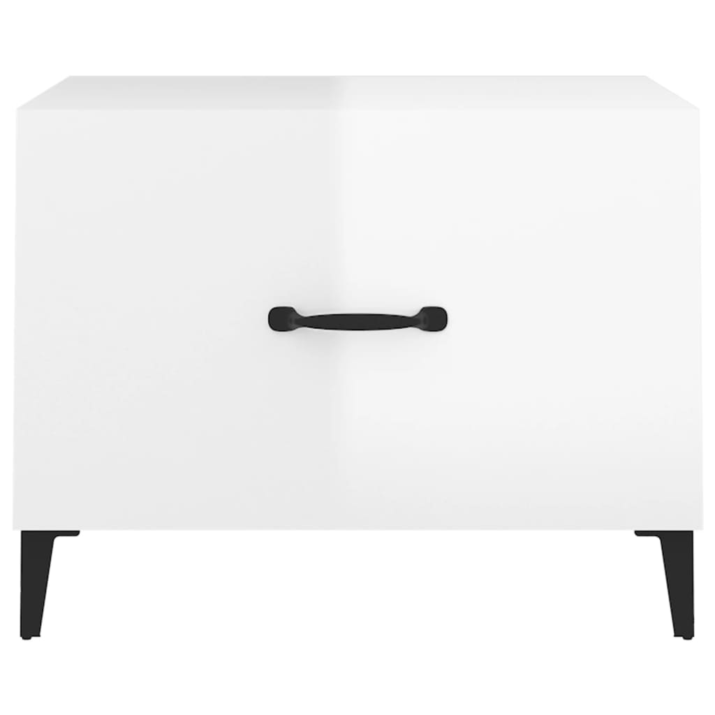 Mesa de centro com pernas de metal 50x50x40 cm branco