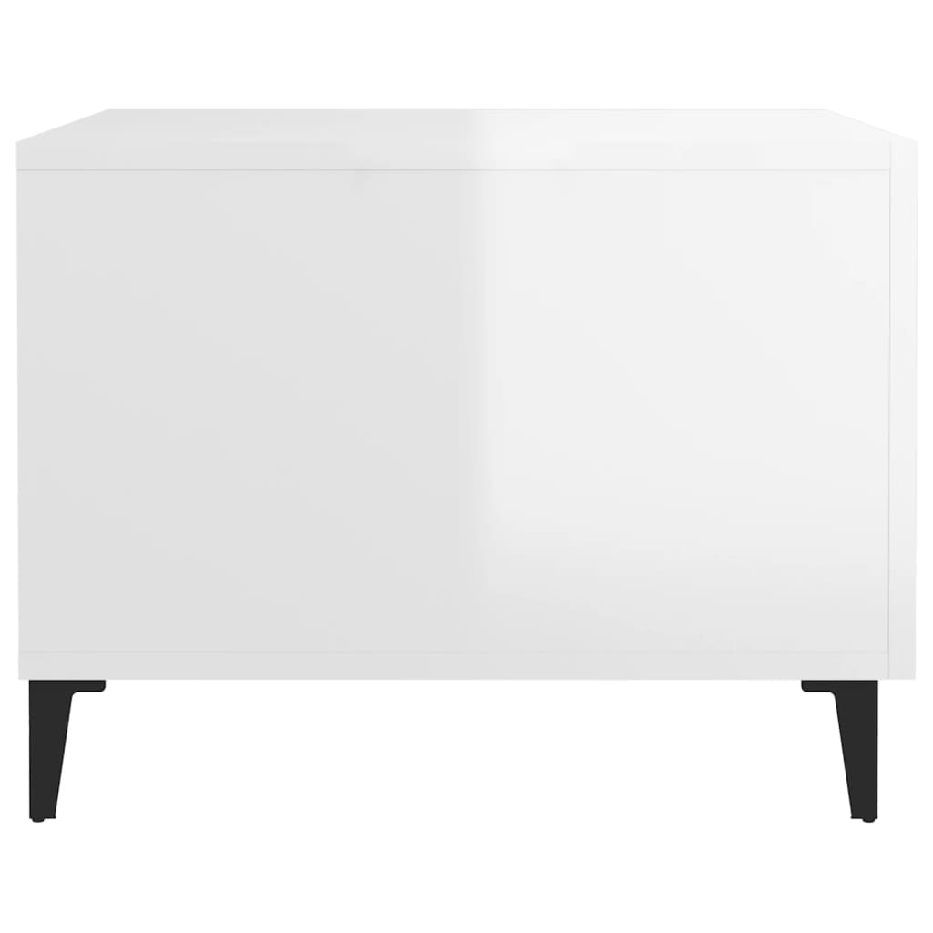 Mesa de centro com pernas de metal 50x50x40 cm branco