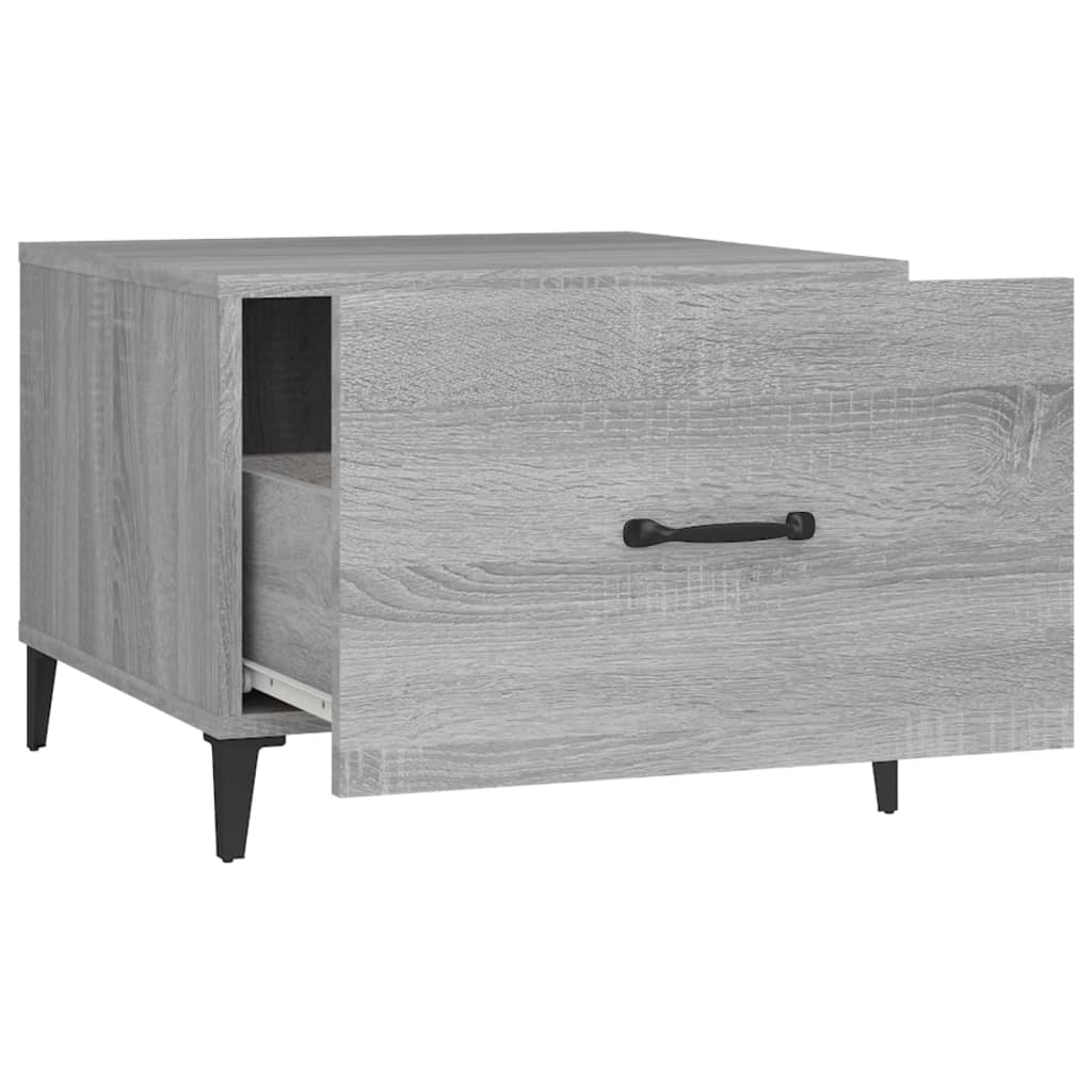 Mesa de centro com pernas de metal 50x50x40 cm branco