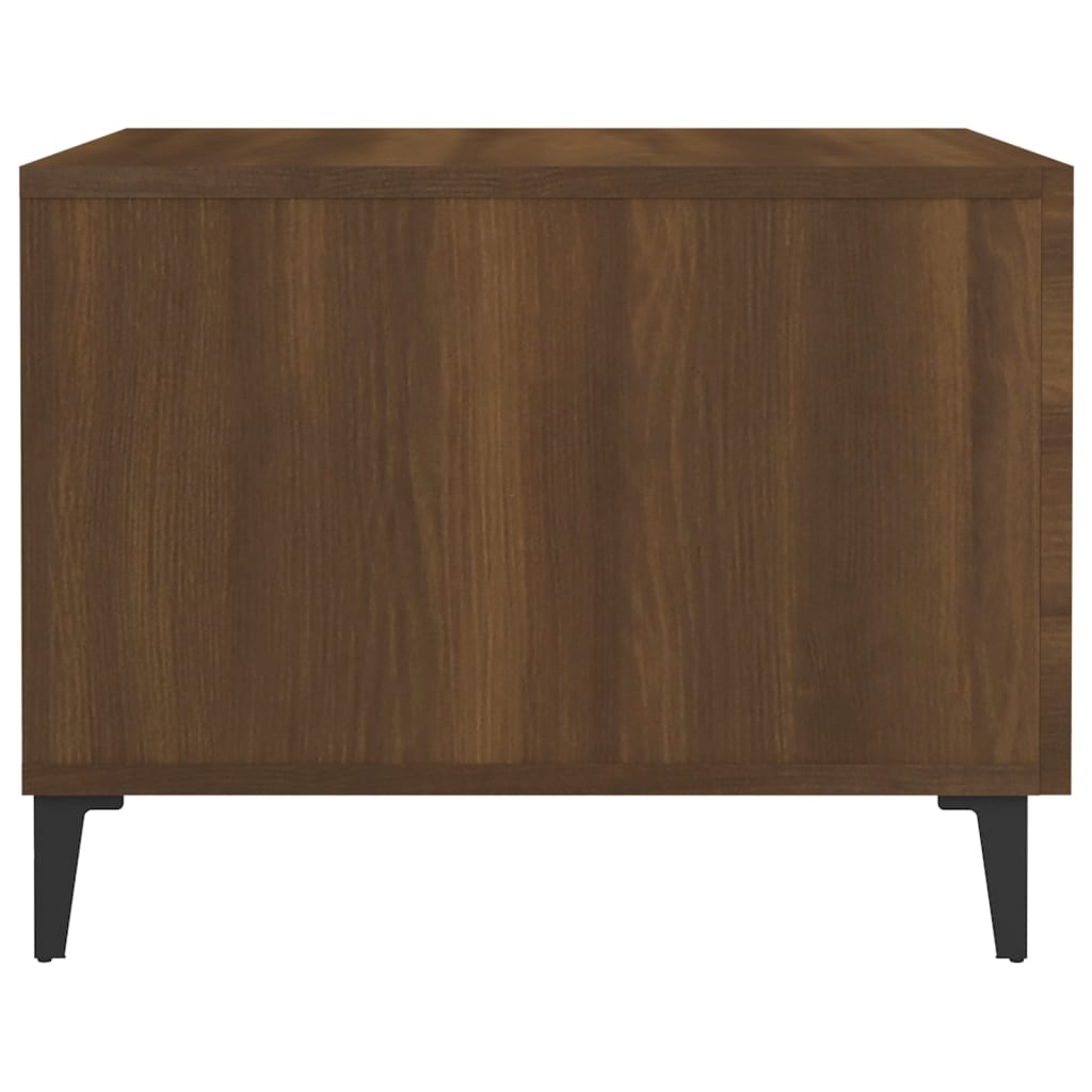 Mesa de centro com pernas de metal 2 pcs 50x50x40 cm branco