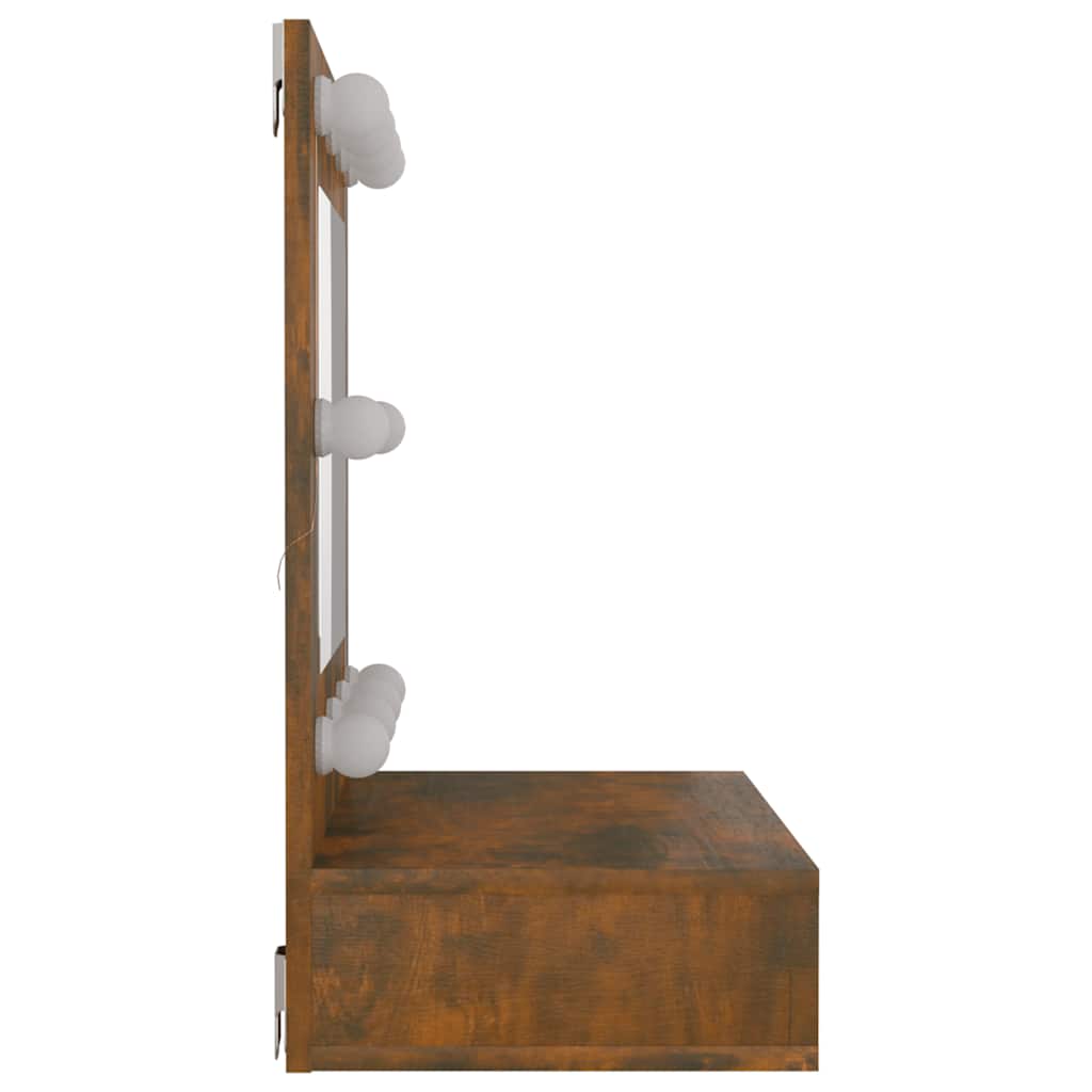 Armário espelhado com luzes LED 60x31,5x62 cm branco